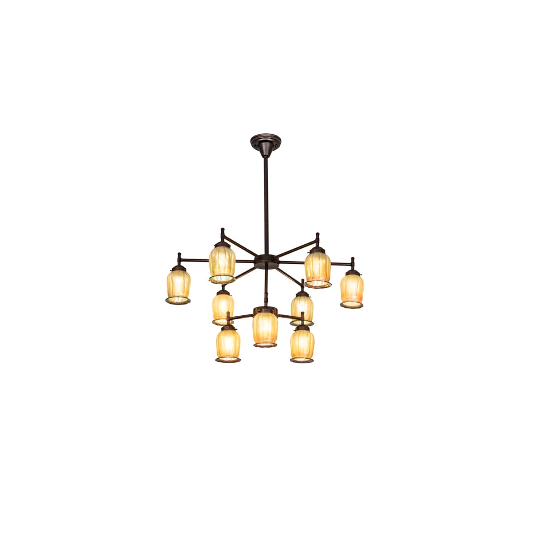 Revival Favrile 9 Light 32" Wide Chandelier
