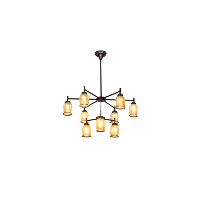 Revival Favrile 9 Light 32" Wide Chandelier