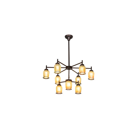 Revival Favrile 9 Light 32" Wide Chandelier