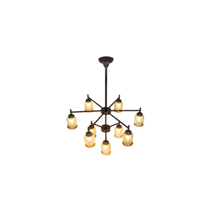 Revival Favrile 9 Light 32" Wide Chandelier