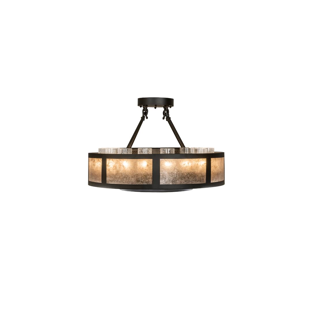 Smythe Craftsman 16 Light 30" Wide Semi-Flush Drum Ceiling Fixture