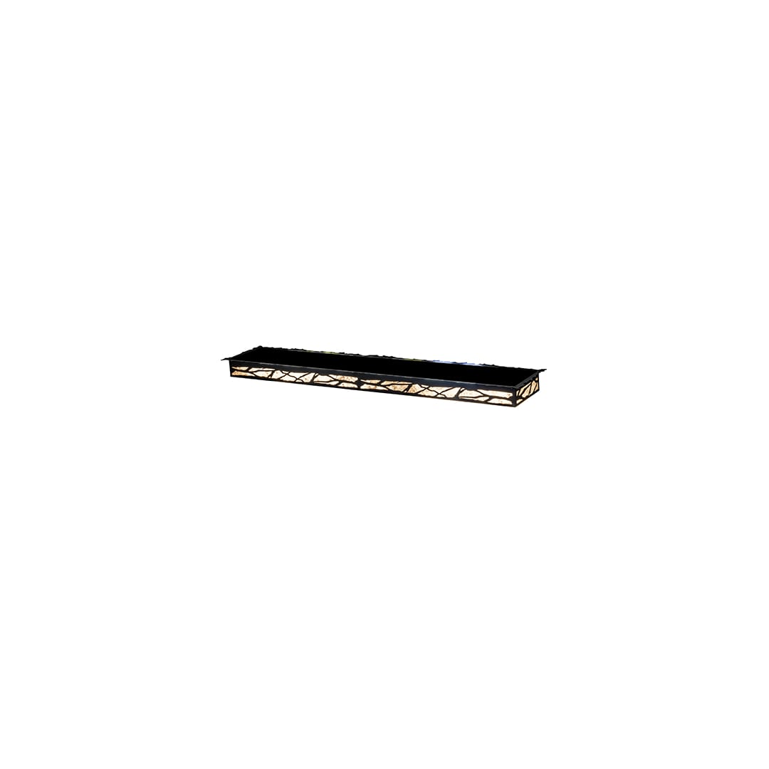 Whispering Pines 62" Wide LED Flush Mount Ceiling Fixture - Flat Black Finish