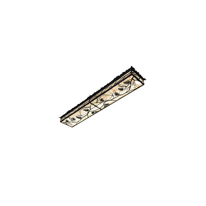 Whispering Pines 62" Wide LED Flush Mount Ceiling Fixture - Flat Black Finish