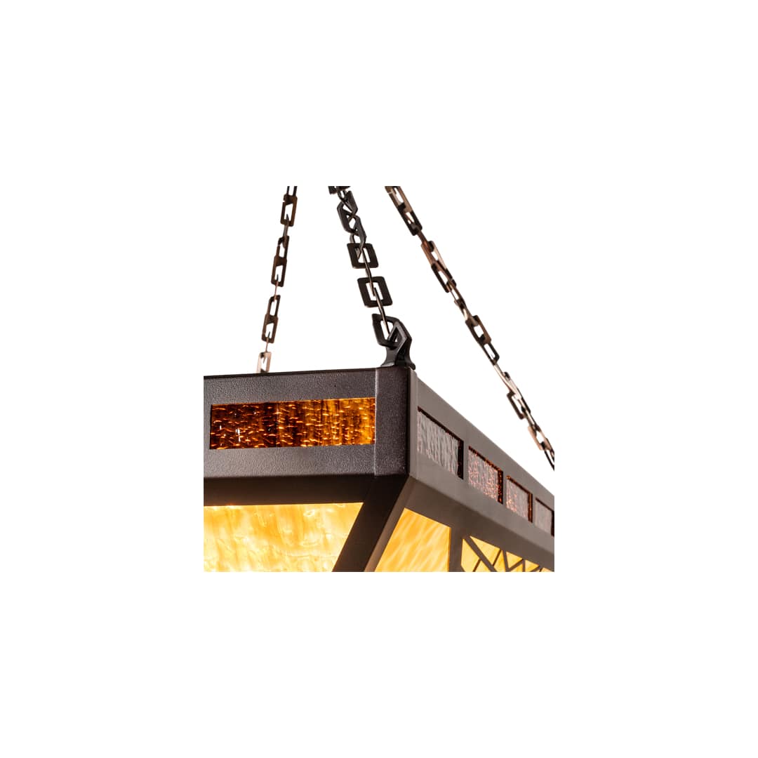 Nuevo Mission 9 Light 48" Wide Semi-Flush Linear Ceiling Fixture