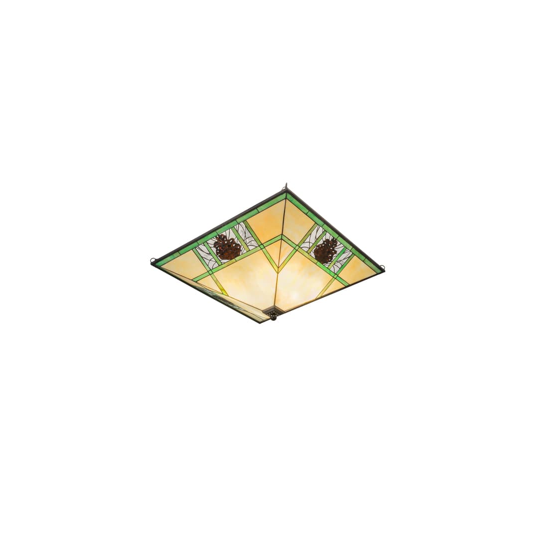 Pinecone Ridge 4 Light 37" Wide Semi-Flush Ceiling Fixture - Oil Rubbed Bronze Finish