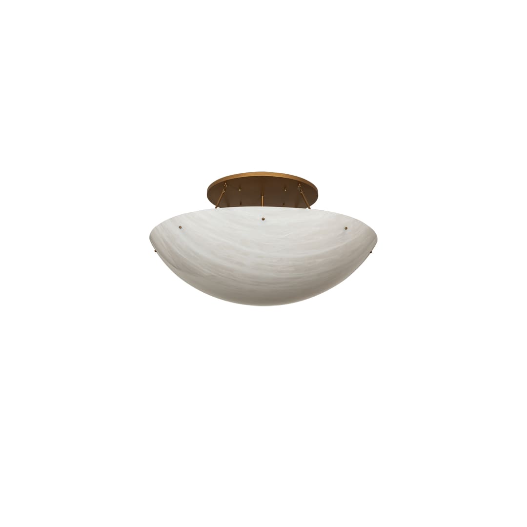Artesia 12 Light 60" Wide Semi-Flush Bowl Ceiling Fixture - Gold Metallic Finish