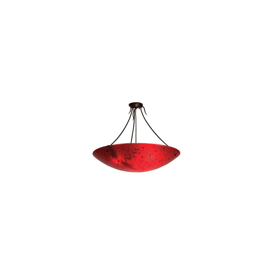 Metro Fusion 3 Light 30" Wide Semi-Flush Bowl Ceiling Fixture