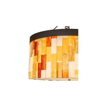 Cilindro Calico 6 Light 47" Wide Semi-Flush Drum Ceiling Fixture