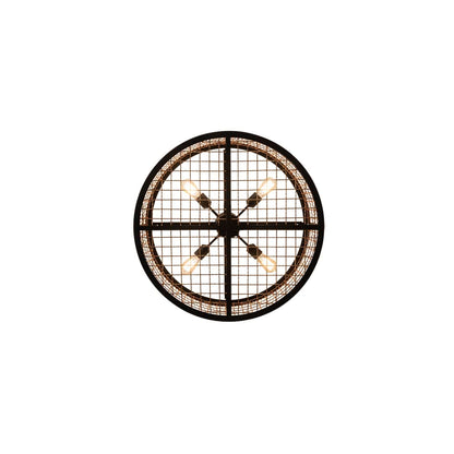 Paloma Golpe 4 Light 30" Wide Semi-Flush Drum Ceiling Fixture