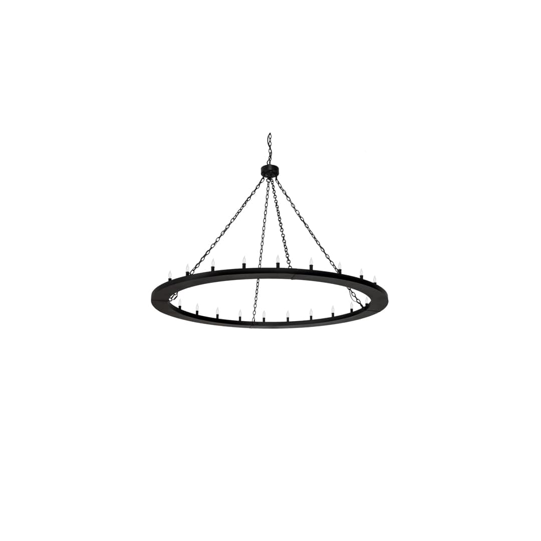 Loxley 24 Light 72" Wide Taper Candle Ring Chandelier