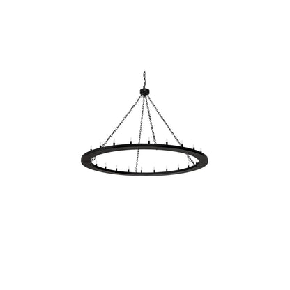Loxley 24 Light 72" Wide Taper Candle Ring Chandelier