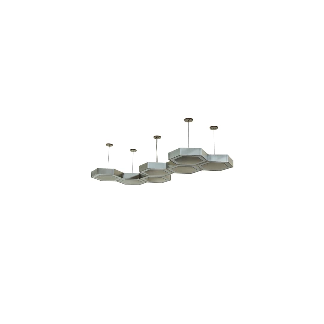 7 Light 88" Wide Suspension Linear Pendant