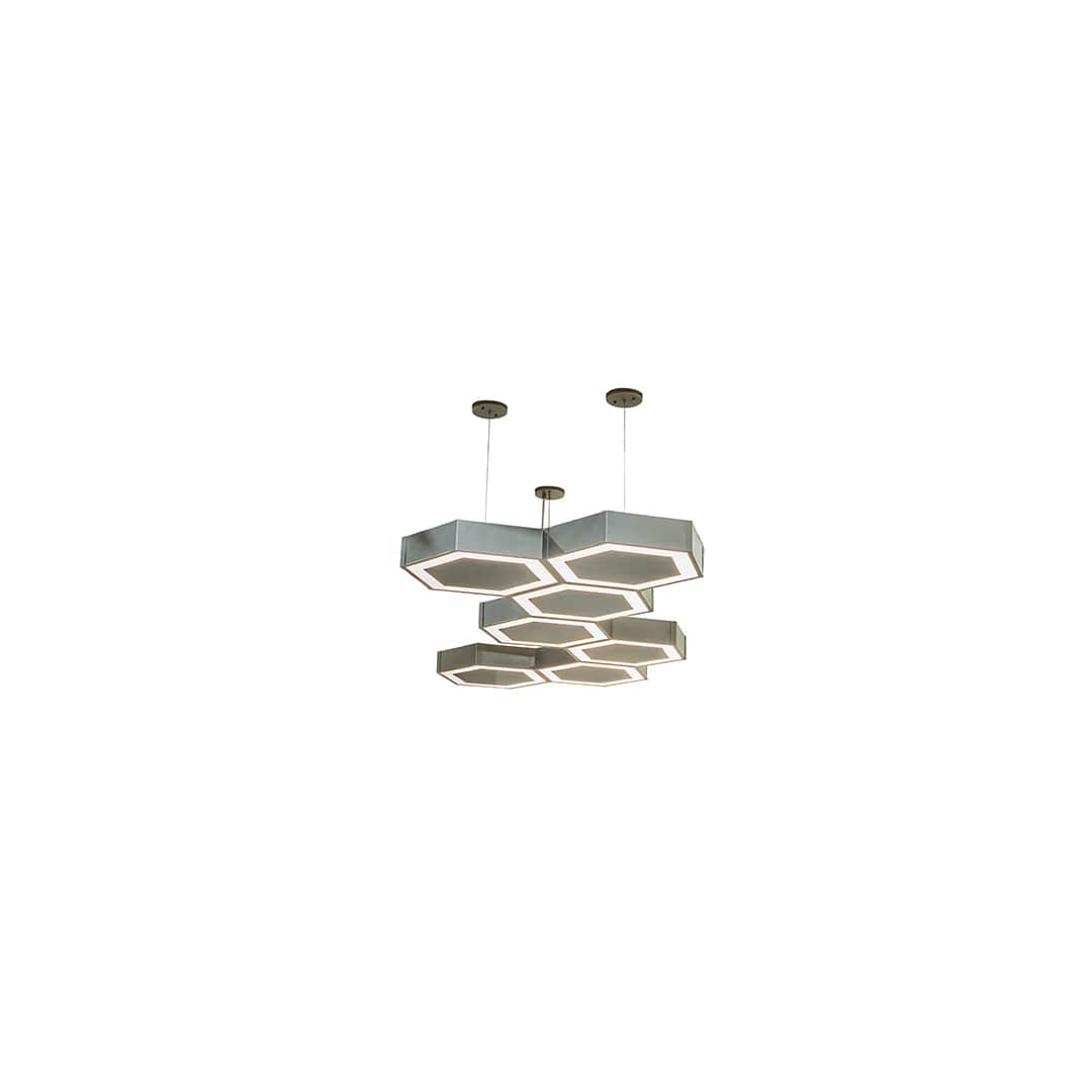 7 Light 88" Wide Suspension Linear Pendant