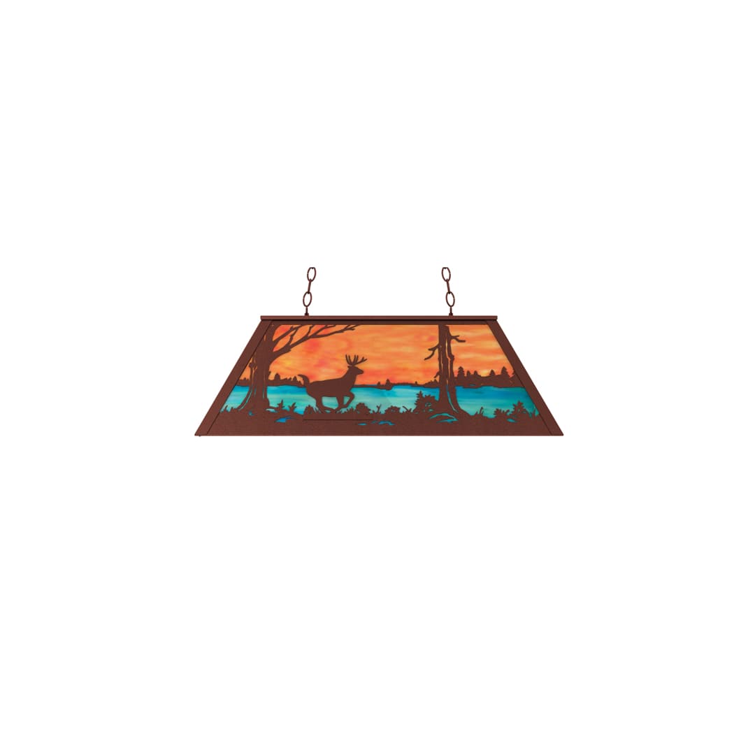 6 Light 33" Wide Billiard Linear Pendant