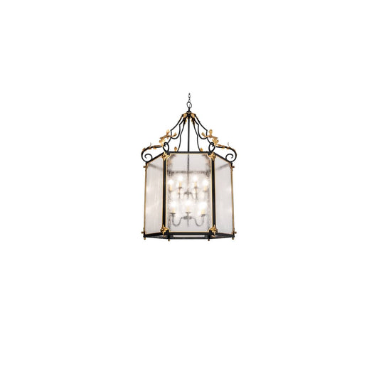 12 Light 48" Wide Taper Candle Pendant