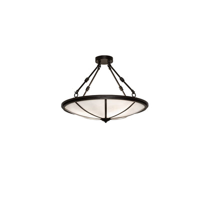 Commerce 3 Light 24" Wide Semi-Flush Bowl Ceiling Fixture