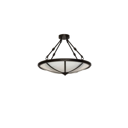 Commerce 3 Light 24" Wide Semi-Flush Bowl Ceiling Fixture