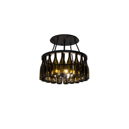 Tuscan Vineyard 6 Light 26" Wide Semi-Flush Drum Ceiling Fixture