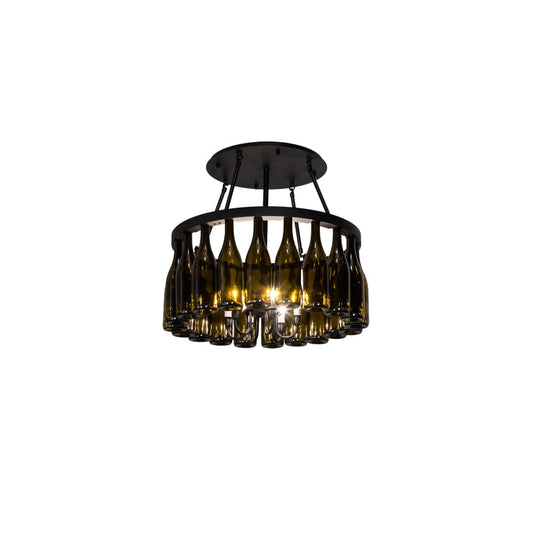 Tuscan Vineyard 6 Light 26" Wide Semi-Flush Drum Ceiling Fixture