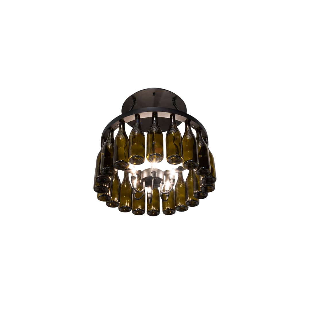 Tuscan Vineyard 6 Light 26" Wide Semi-Flush Drum Ceiling Fixture