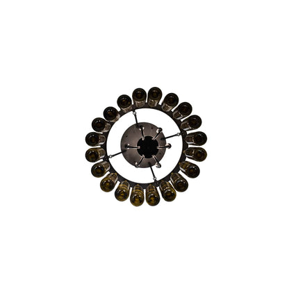 Tuscan Vineyard 6 Light 26" Wide Semi-Flush Drum Ceiling Fixture