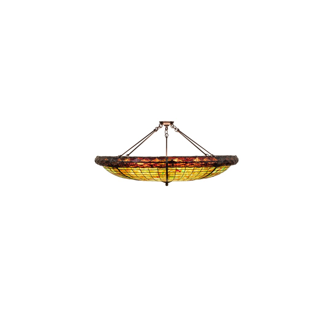 Greenbriar Oak 6 Light 48" Wide Semi-Flush Bowl Ceiling Fixture