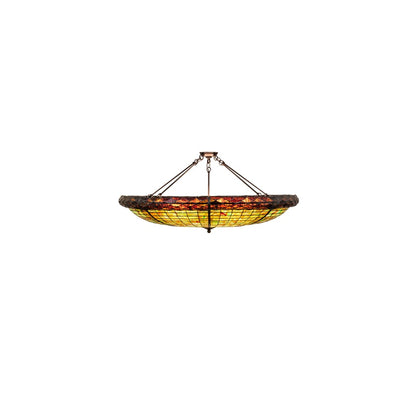 Greenbriar Oak 6 Light 48" Wide Semi-Flush Bowl Ceiling Fixture