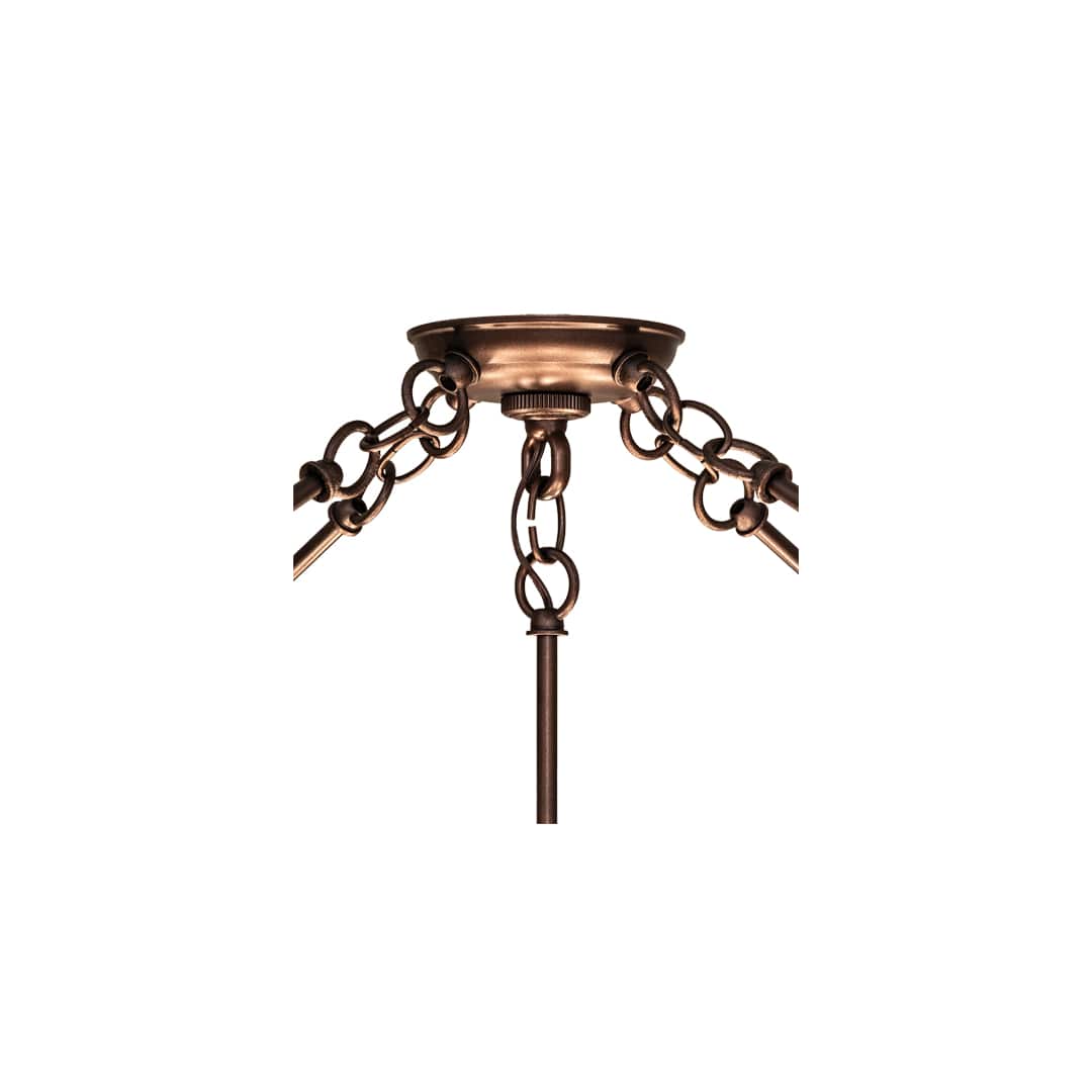Greenbriar Oak 6 Light 48" Wide Semi-Flush Bowl Ceiling Fixture