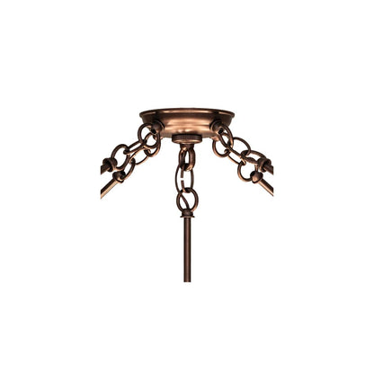Greenbriar Oak 6 Light 48" Wide Semi-Flush Bowl Ceiling Fixture