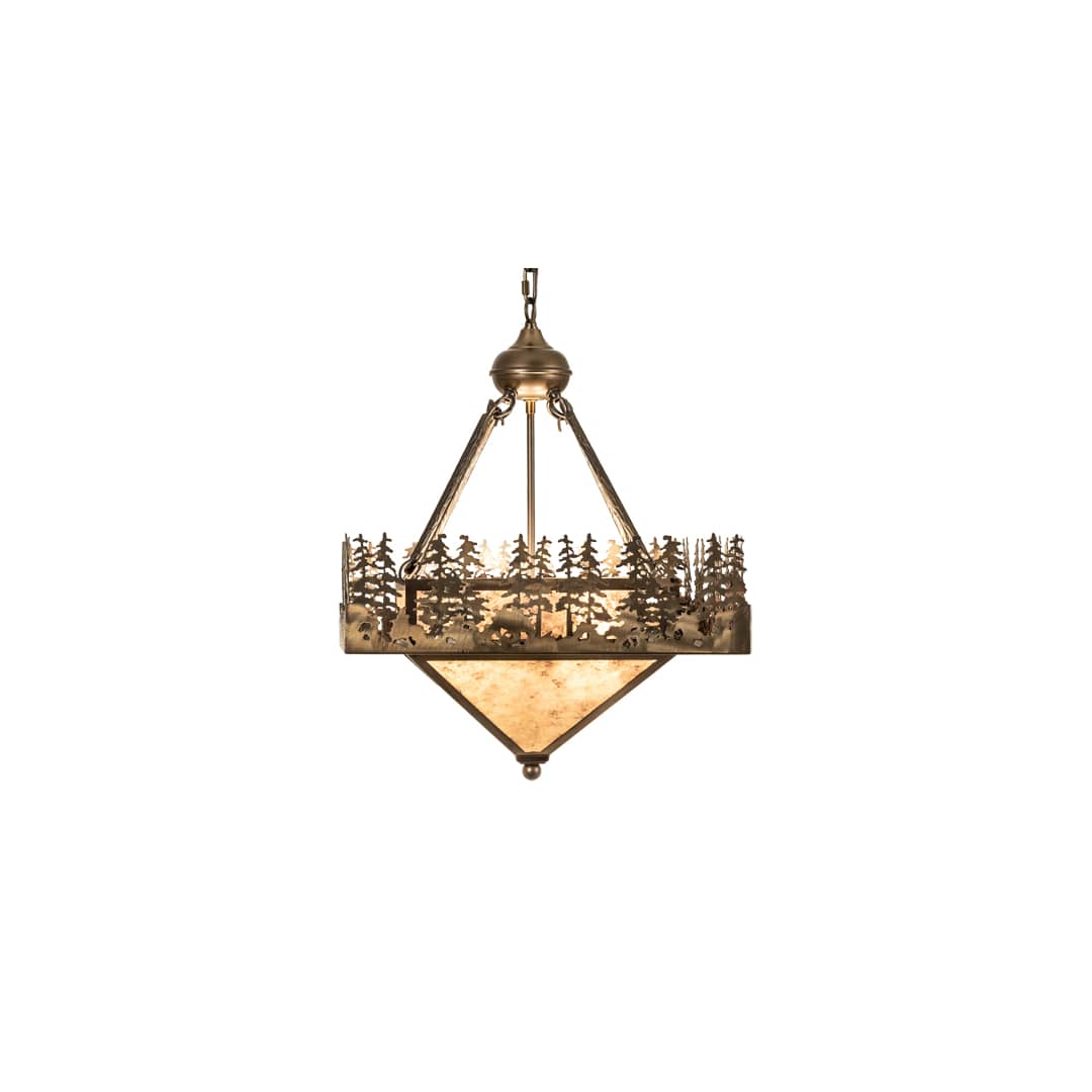 4 Light 27" Wide Abstract Pendant