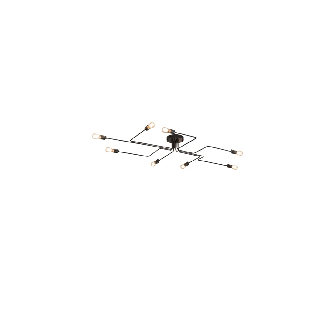 PipeDream Alva 8 Light 79" Wide Semi-Flush Linear Ceiling Fixture