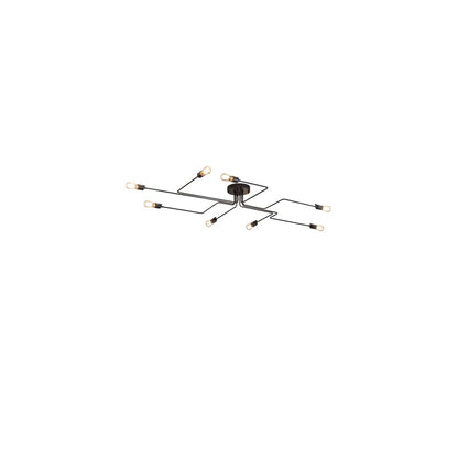 PipeDream Alva 8 Light 79" Wide Semi-Flush Linear Ceiling Fixture