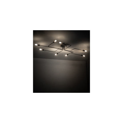 PipeDream Alva 8 Light 79" Wide Semi-Flush Linear Ceiling Fixture