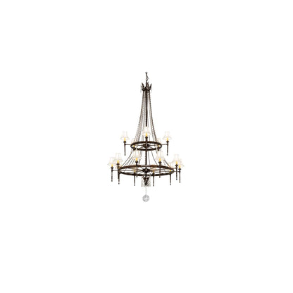 Amaury 15 Light 48" Wide Crystal Ring Chandelier