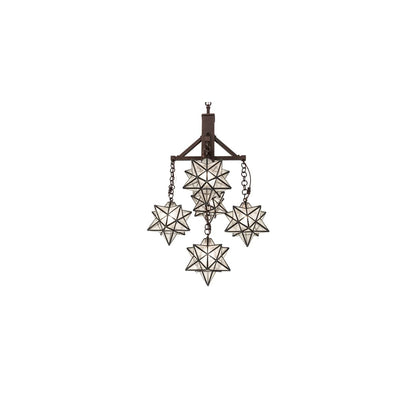 Moravian Star 5 Light 26" Wide Chandelier