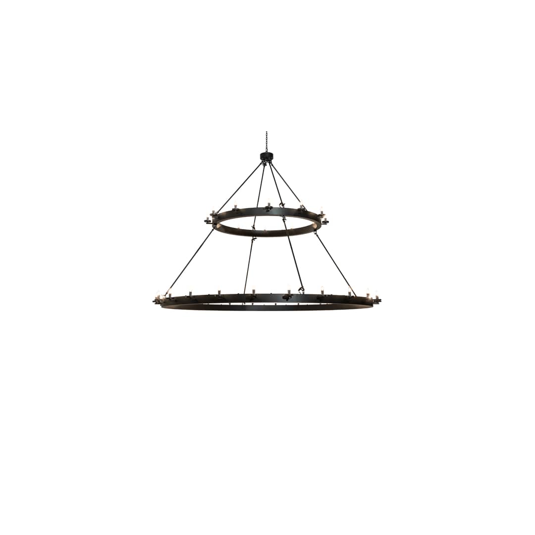 Loxley 36 Light 96" Wide Taper Candle Ring Chandelier