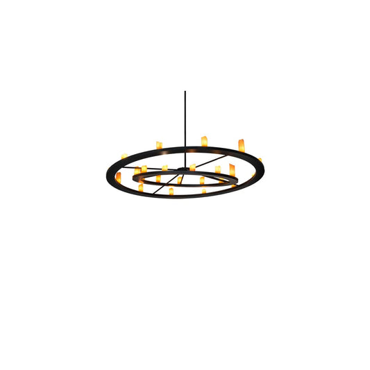 Donner 24 Light 95" Wide Pillar Candle Ring Chandelier