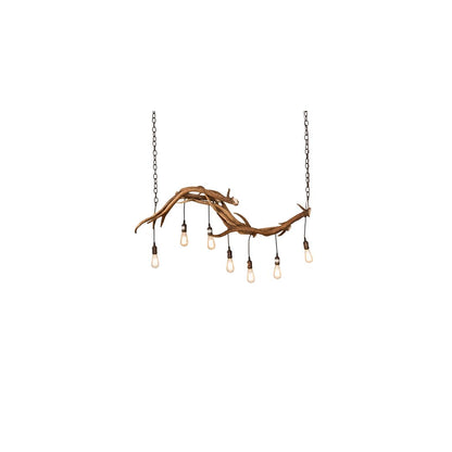 Long Antlers 7 Light 23" Wide Antler Linear Chandelier