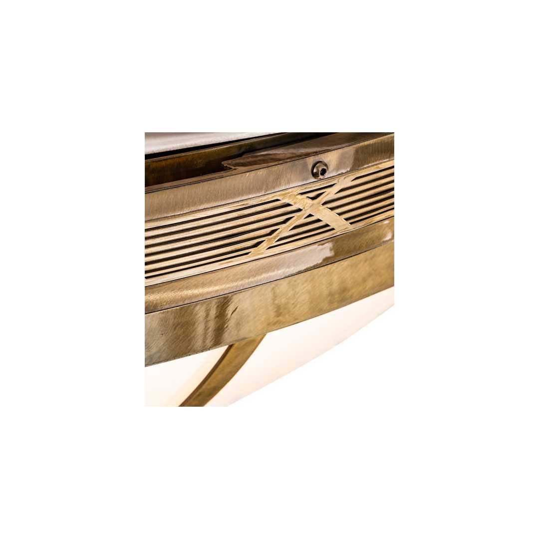 Kahe 12 Light 60" Wide Flush Mount Bowl Ceiling Fixture - Brass Finish
