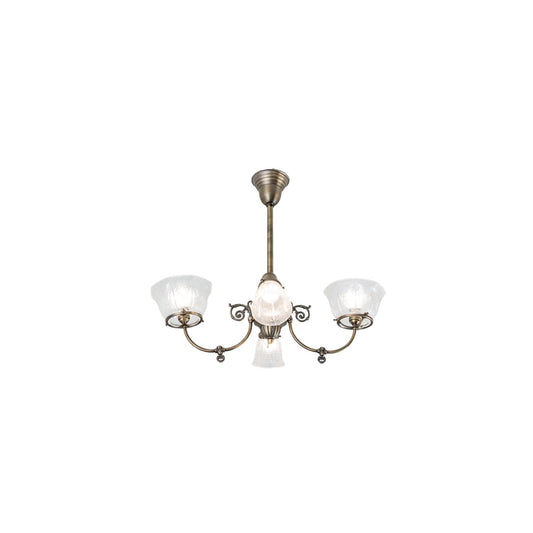 Long Revival Gas and Electric 4 Light 21" Wide Semi-flush Ceiling Fixture