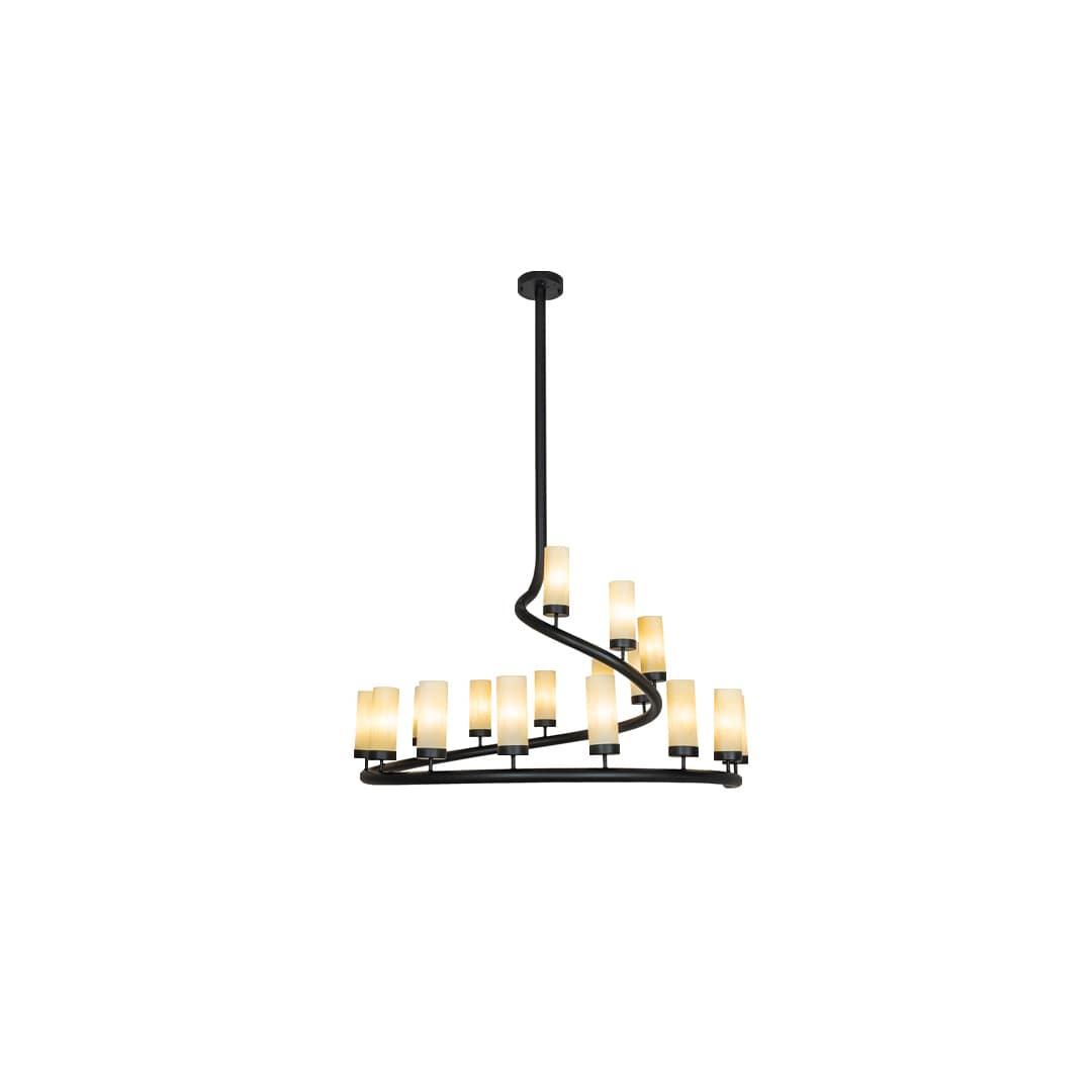 French Horn 17 Light 60" Wide Chandelier