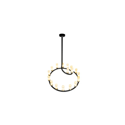 French Horn 17 Light 60" Wide Chandelier