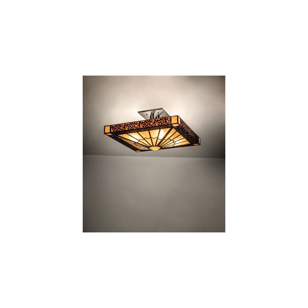 Zuvan 4 Light 43" Wide Semi-Flush Square Ceiling Fixture