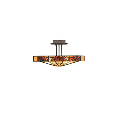 Zuvan 4 Light 43" Wide Semi-Flush Square Ceiling Fixture