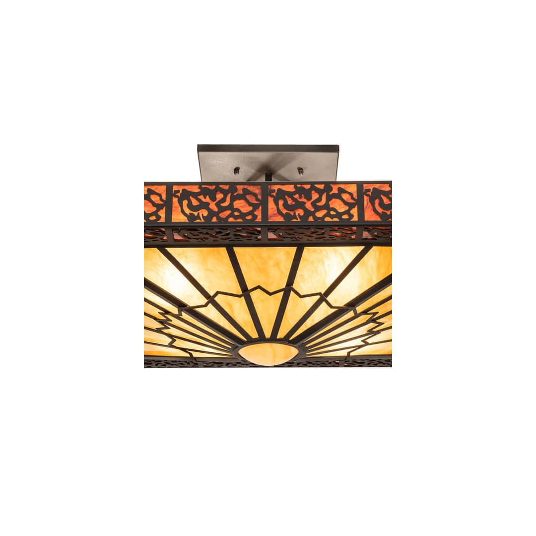 Zuvan 4 Light 43" Wide Semi-Flush Square Ceiling Fixture