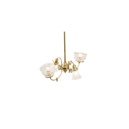Long Revival Gas and Electric 4 Light 22" Wide Chandelier