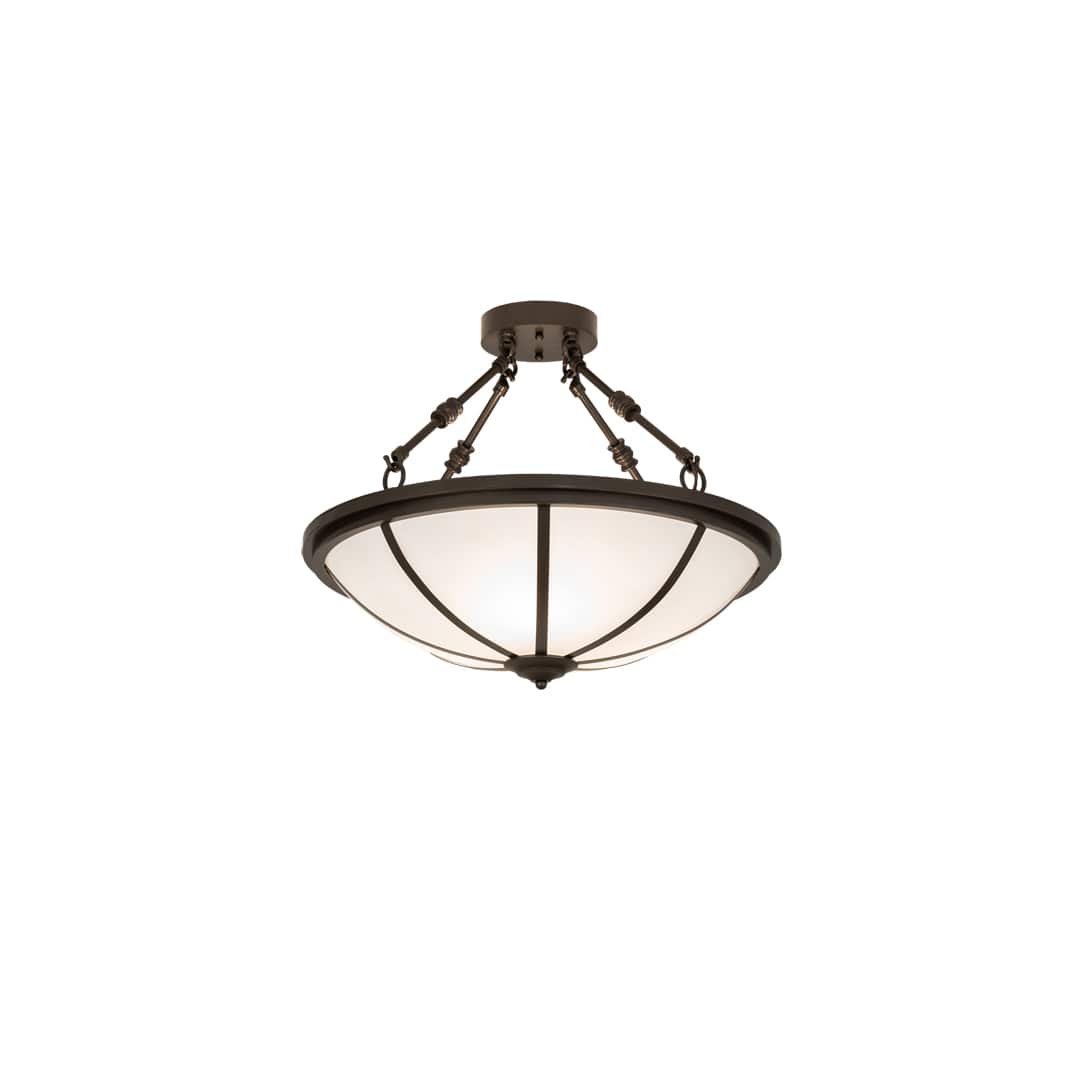 Commerce 3 Light 20" Wide Semi-Flush Bowl Ceiling Fixture