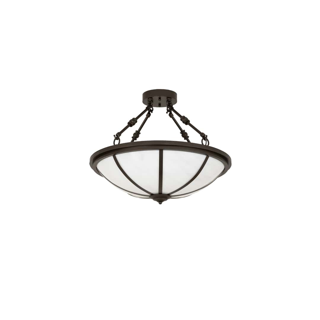 Commerce 3 Light 20" Wide Semi-Flush Bowl Ceiling Fixture