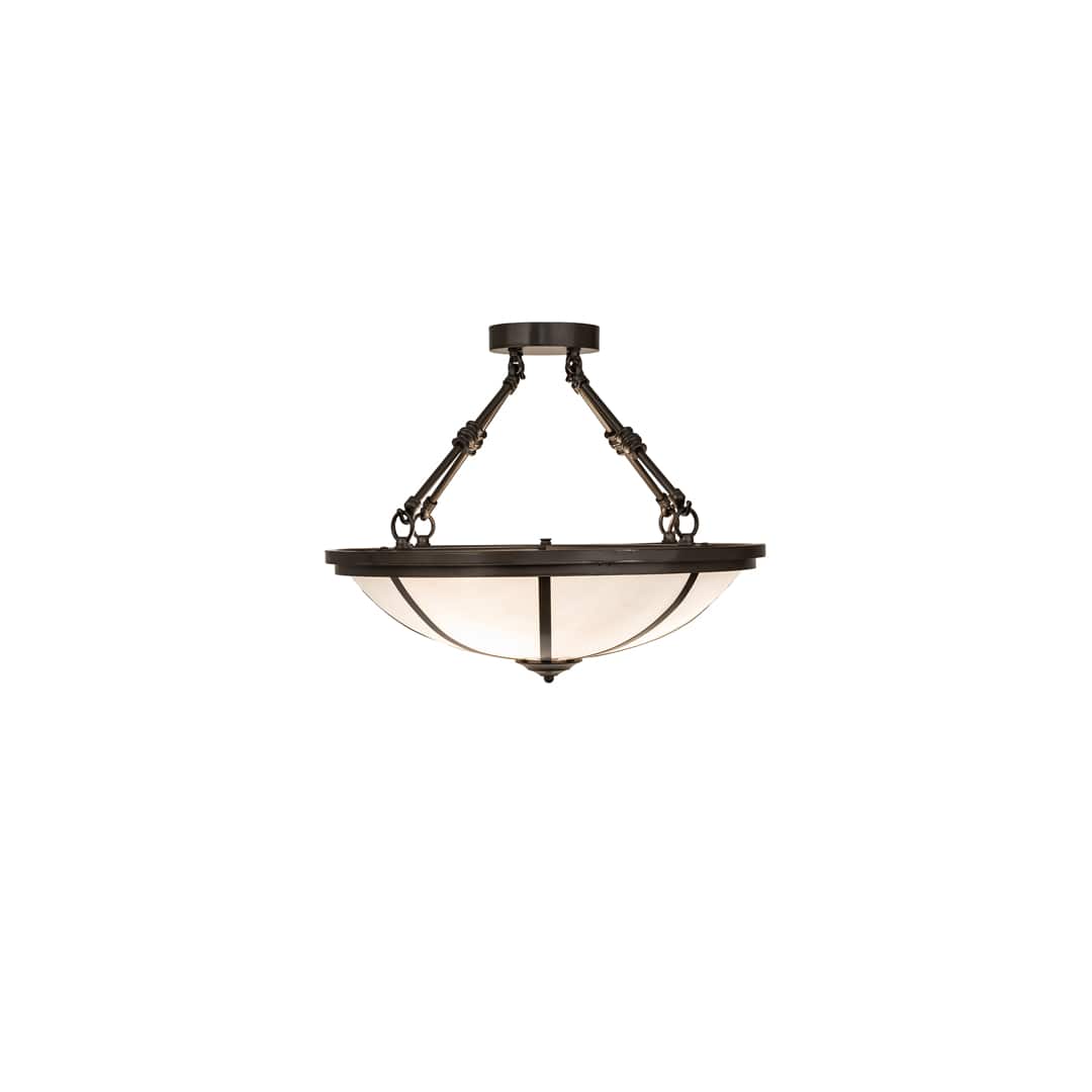 Commerce 3 Light 20" Wide Semi-Flush Bowl Ceiling Fixture