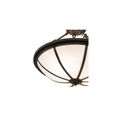 Commerce 3 Light 20" Wide Semi-Flush Bowl Ceiling Fixture